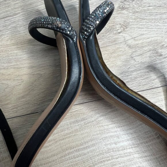 Steven‎ New York Black Rhinestone Jercy Heel Sandals Slip On Size 11 - Picture 11 of 14